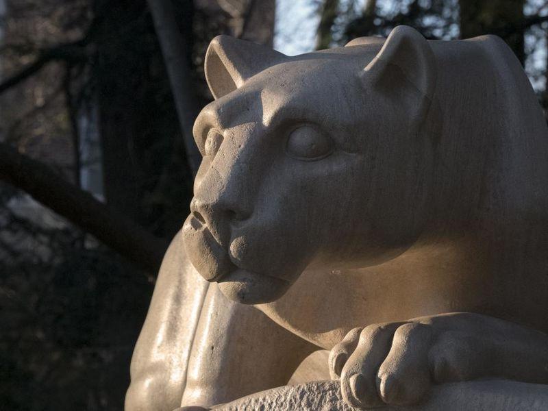 Side head of lion shrine